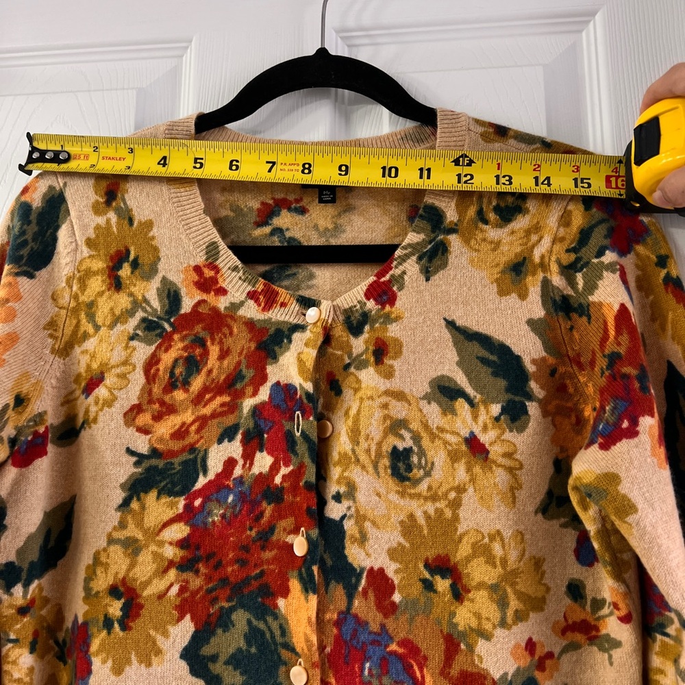 Talbots Cashmere Floral Cardigan - Multicolor - Picture 10 of 12